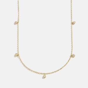 Clio 18K Gold Necklace - Gold/Pavé