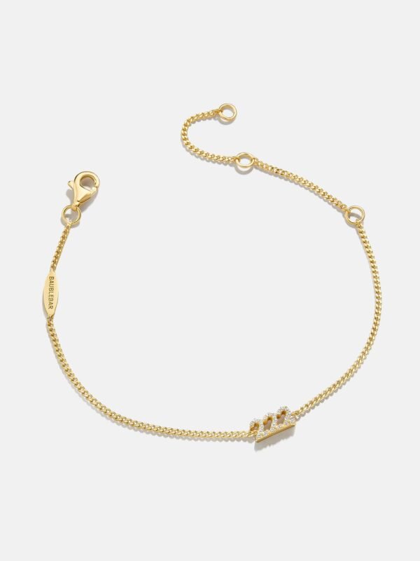 18K Gold Custom Angel Number Bracelet