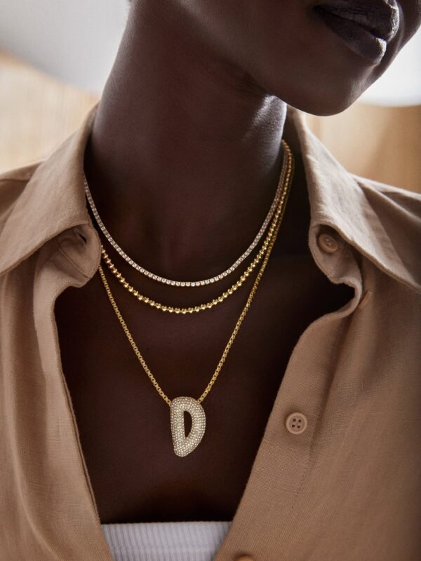 Bubble Initial Necklace