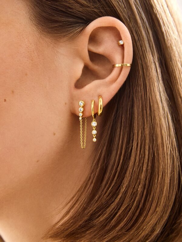Jenelle 18K Gold Earring Set - Jenelle 18K Gold Earring Set