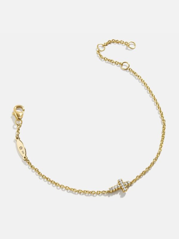 18K Gold Agape Bracelet - Cross