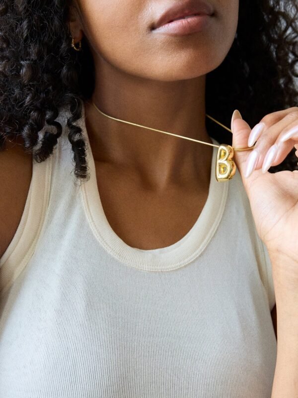 Bubble Initial Necklace