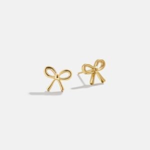 18K Gold Just For Fun Earrings - Bow