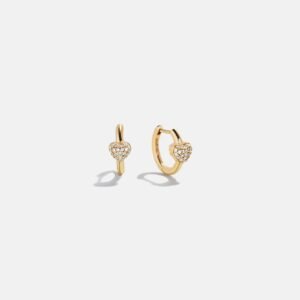 18K Gold Heart Earrings - Heart