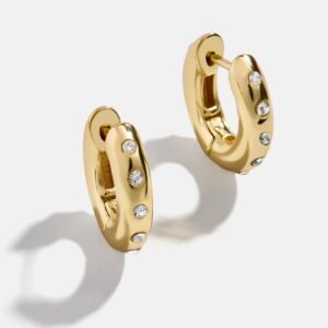 Megan Earrings - Gold/Pavé