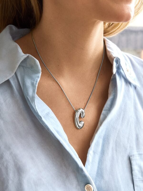 Bubble Initial Necklace