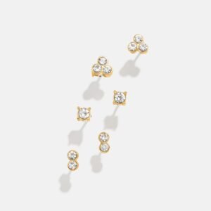 Beckett Waterproof Earring Set - Gold/Pavé