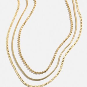 Anita Waterproof Necklace Set - Gold/Pavé