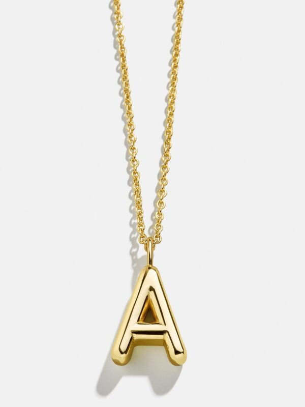 Classic Gold Initial Necklace - Gold Plated Brass