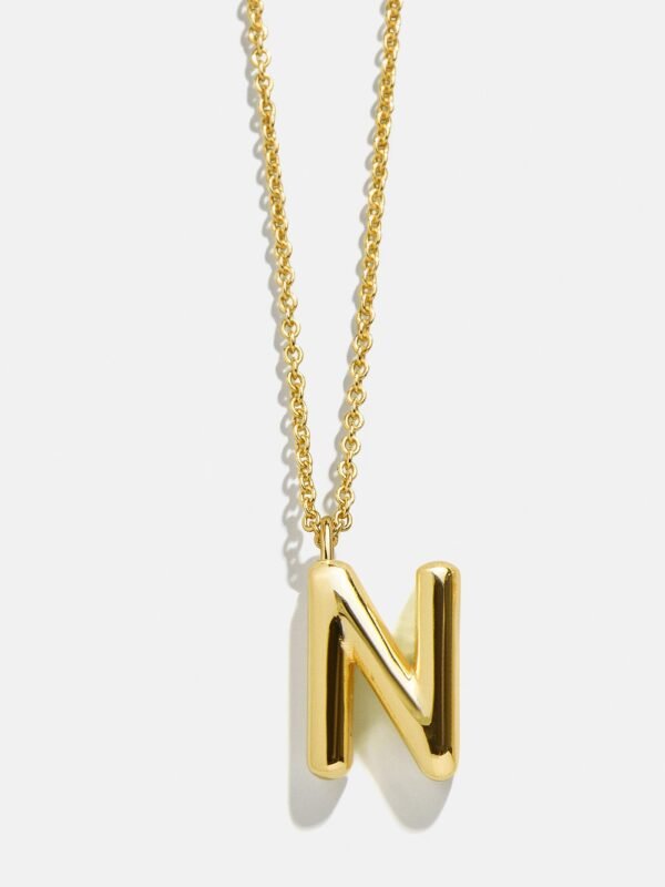 Classic Gold Initial Necklace - Gold Plated Brass