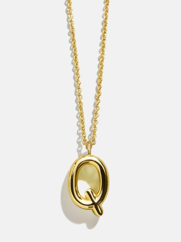 Classic Gold Initial Necklace - Gold Plated Brass