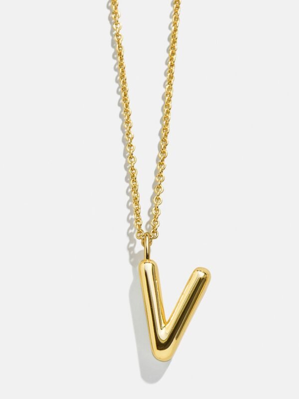 Classic Gold Initial Necklace - Gold Plated Brass