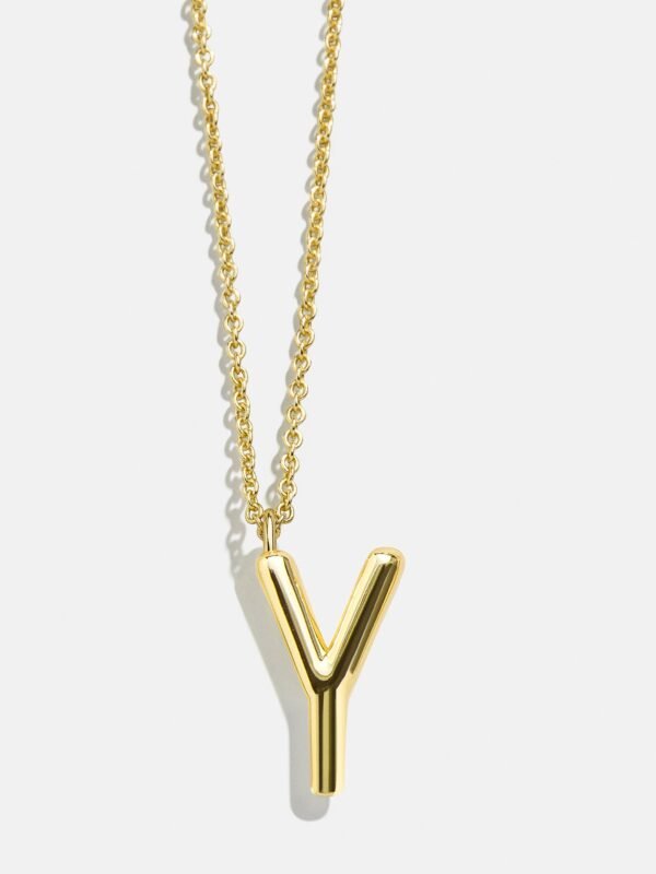 Classic Gold Initial Necklace - Gold Plated Brass