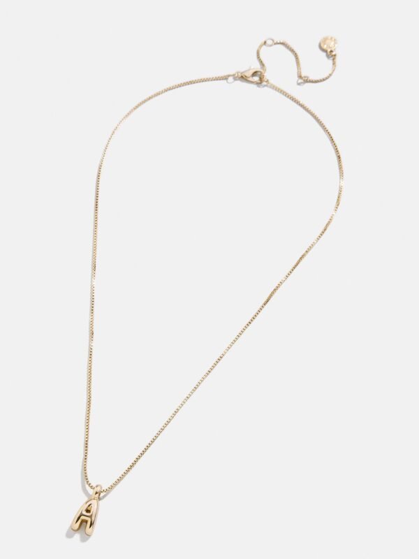 Gwen Mini Bubble Initial Necklace - Gold