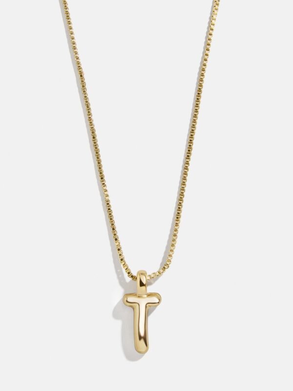 Gwen Mini Bubble Initial Necklace - Gold