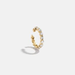 Veda 18K Gold Ear Cuff - Gold/Pavé