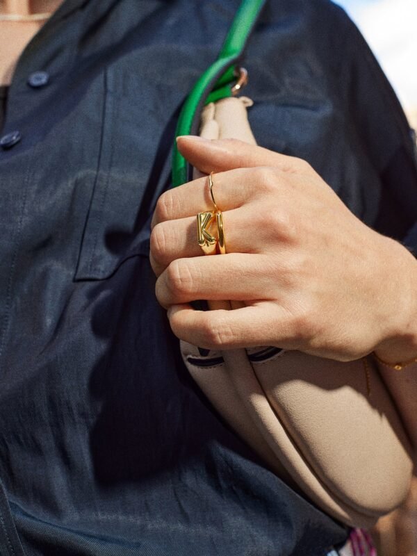 Mini Bubble Initial Ring - S