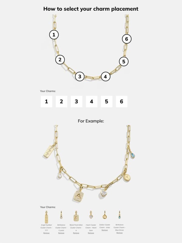 Spaced Custom Charm Necklace - Spaced Charm Necklace