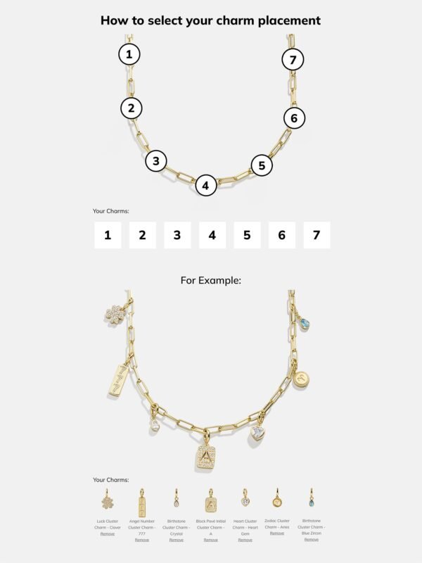 Spaced Custom Charm Necklace - Spaced Charm Necklace