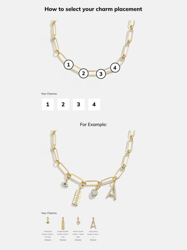 Spaced Custom Charm Necklace - Spaced Charm Necklace