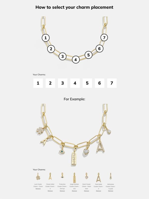 Spaced Custom Charm Necklace - Spaced Charm Necklace