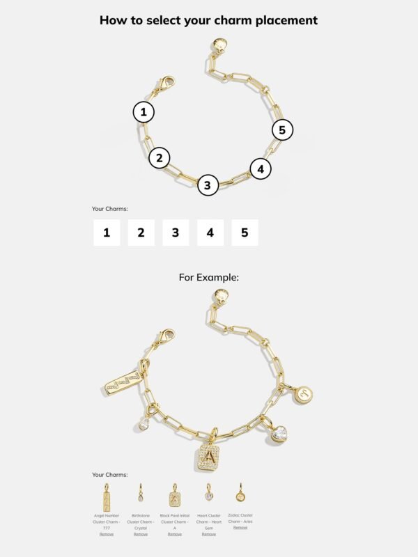 Spaced Custom Charm Bracelet - Spaced Charm Bracelet