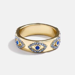 Eyes On Eyes Ring - Gold/Blue