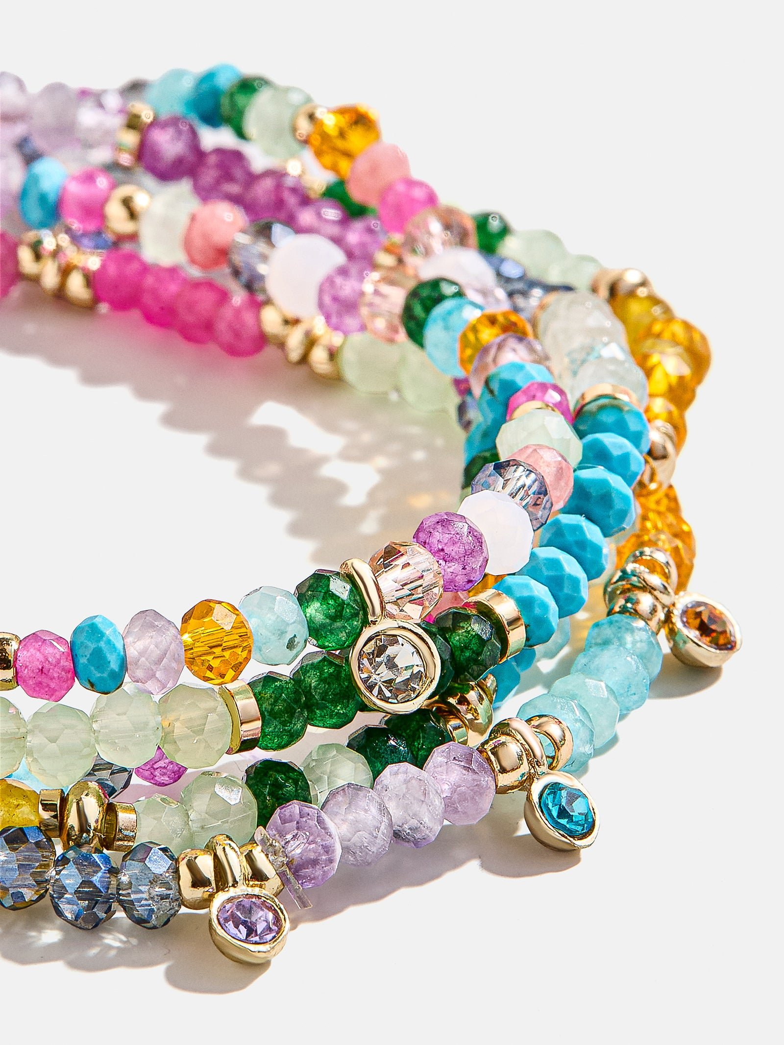 Indya Semi-Precious Layered Bracelet Set - Multi
