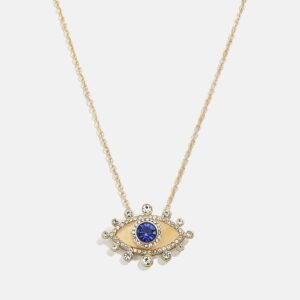 Elena Evil Eye Necklace - Gold/Blue