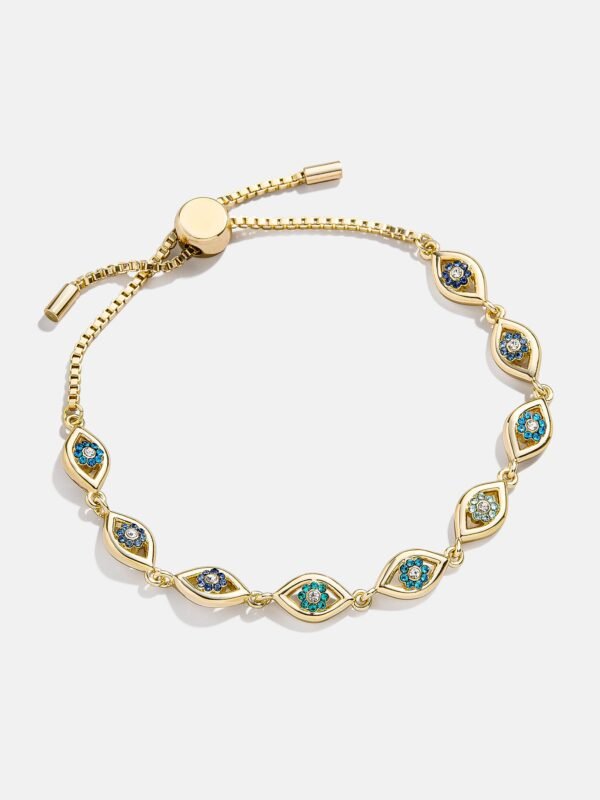 Aisha Evil Eye Bracelet - Gold/Blue