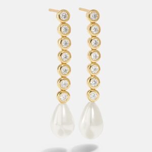 18K Gold Mabel Earrings - Gold/Pavé