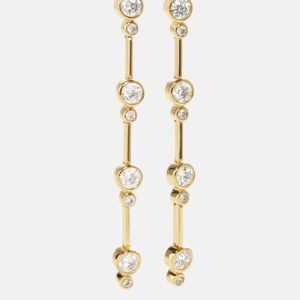 18K Gold Celine Earrings - Gold/Pavé