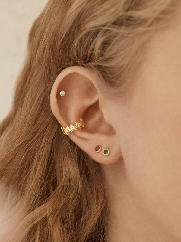 18K Gold Star Ear Cuff - Star