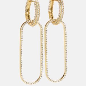 18K Gold Clara Earrings - Gold/Pavé