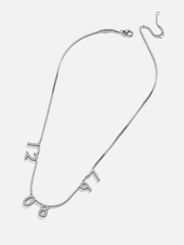 18K Gold Spaced Number Custom Necklace - S