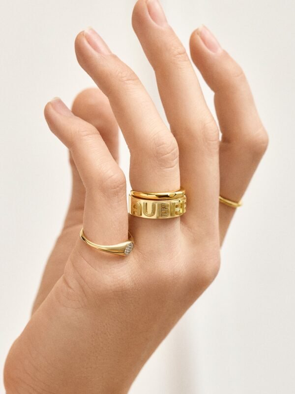 Retro 18K Gold Custom Ring - 18K Gold