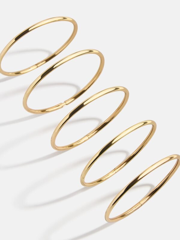 Alexia Bangle Bracelet Set - Gold