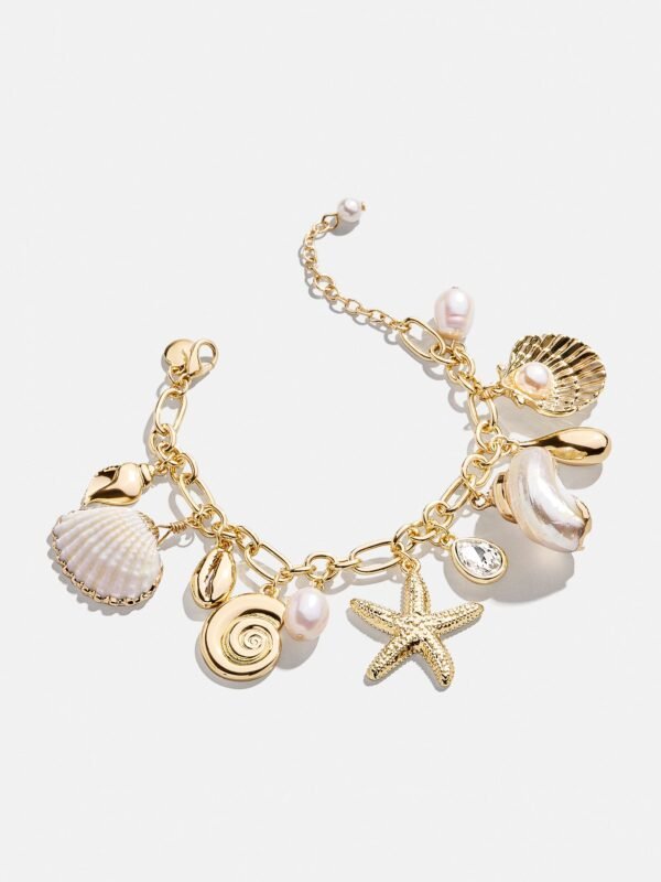 Isla Charm Bracelet - Gold/Pearl