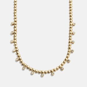 Joelle Pisa Beaded Necklace - Circle Bezel