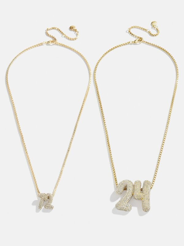 Lucky Number Bubble Necklace - Double Digits