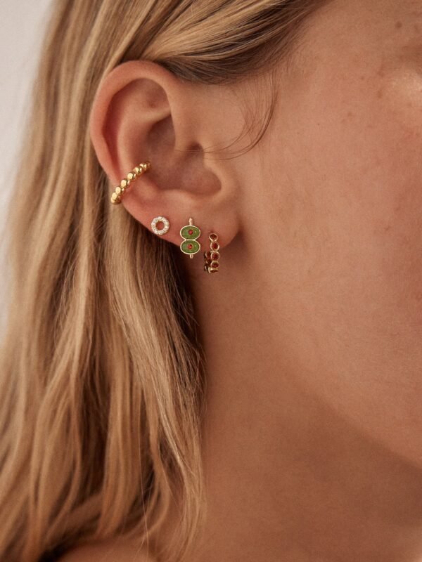 Briny Baby Olive Earrings - Green