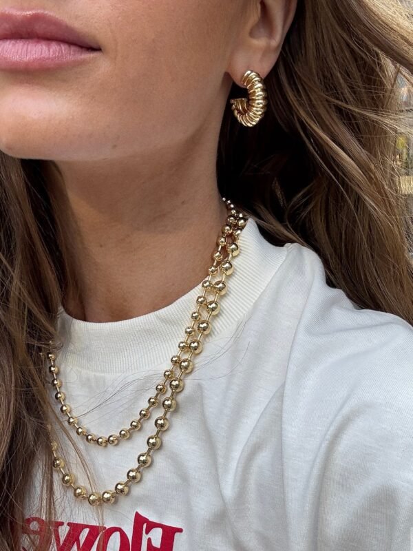 Kayla Gold Hoop Earrings - Gold