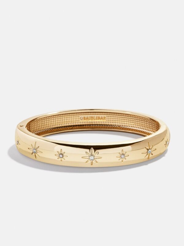 Astra Celestial Hinge Bangle - Gold/Pavé