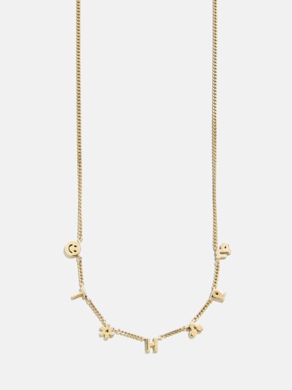 Mini 18K Gold Custom Icon Necklace - 18K Gold