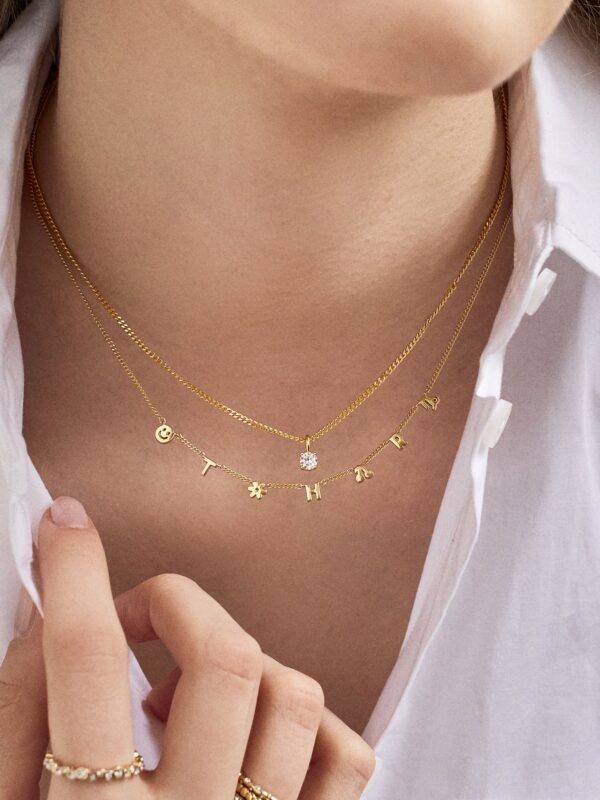 Mini 18K Gold Custom Icon Necklace - 18K Gold