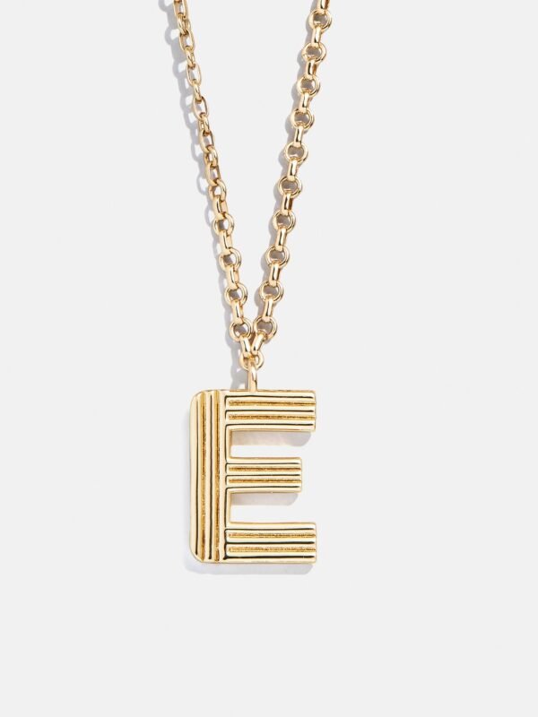 Retro Letter Initial Necklace - Gold