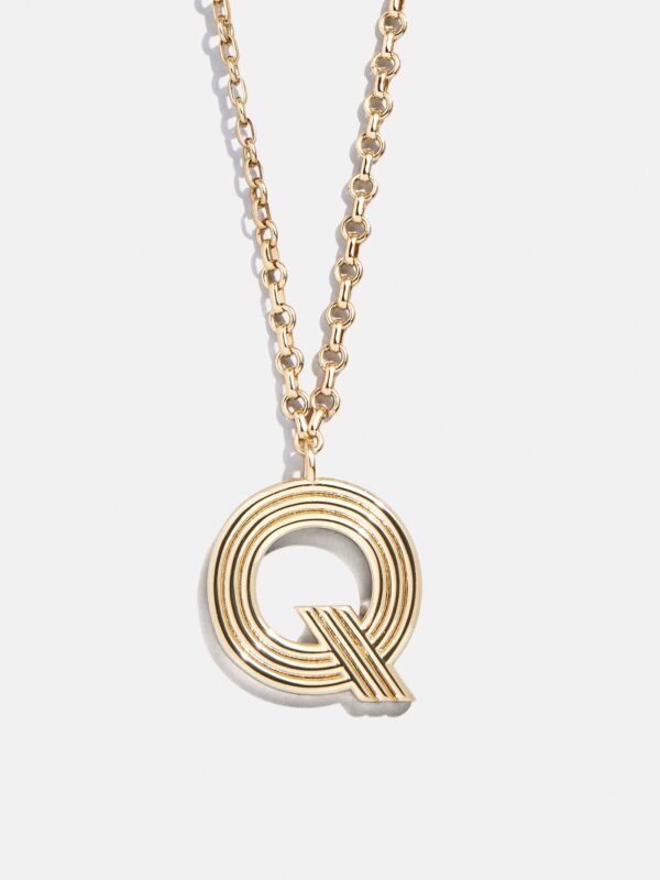 Retro Letter Initial Necklace - Gold