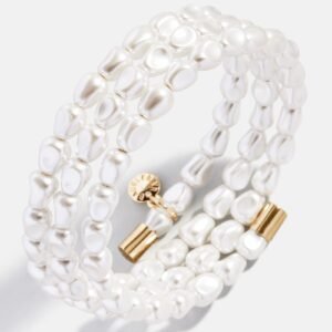 Ondine Pearl Cuff Bracelet - White