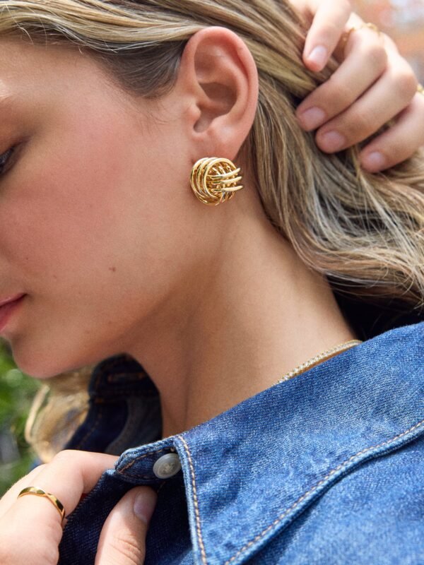 Lennox Gold Knot Earrings - Gold