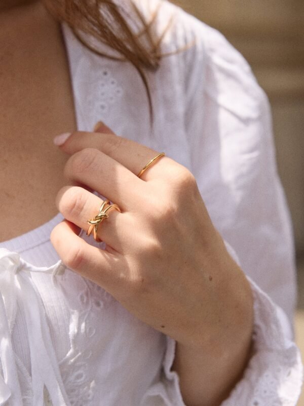 Gold Ties Ring - Gold